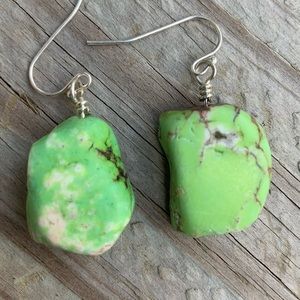 COPY - Jasper green earrings..Hand made